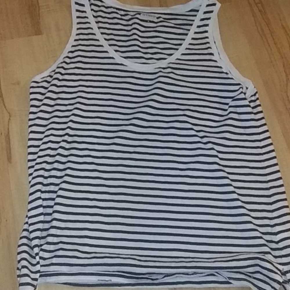 Black and white stripe tank